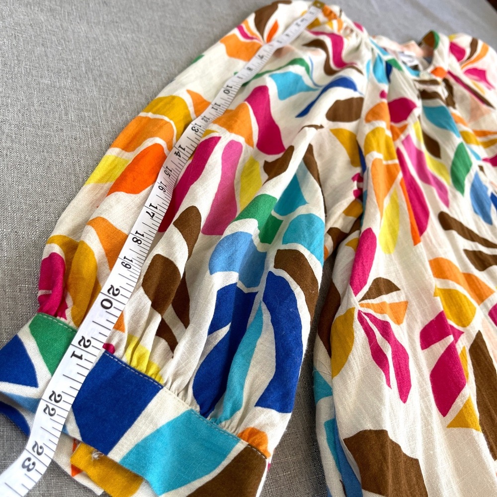 Tabitha Brown Tropical Botanical Cover Up Shirtdress Tunic Women Large Multi - Picture 14 of 16